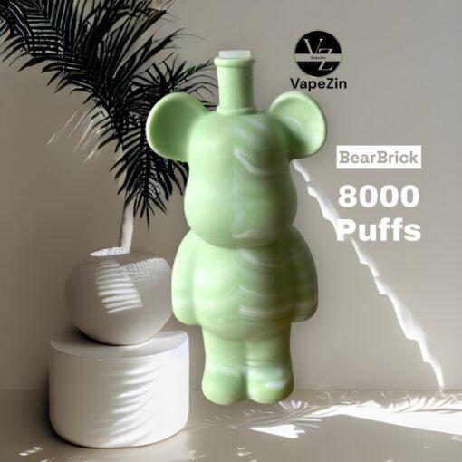 Gấu BearBrick 8000 Bạc hà